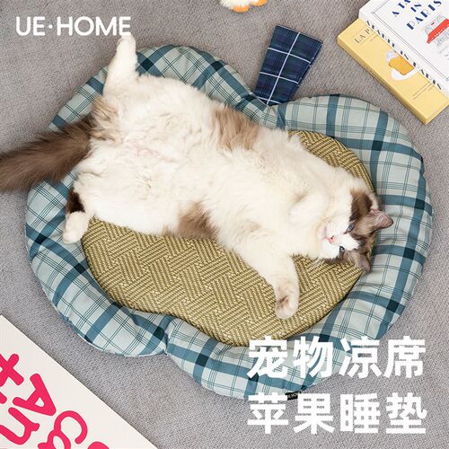 夏季藤编凉席宠物睡垫夏天降温猫垫子猫咪窝M舒适透气宠物窝宠物