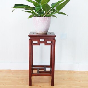 花架 室内绿萝仿古典架M鱼缸架花盆架多层一件 实木花台凳客厅中式
