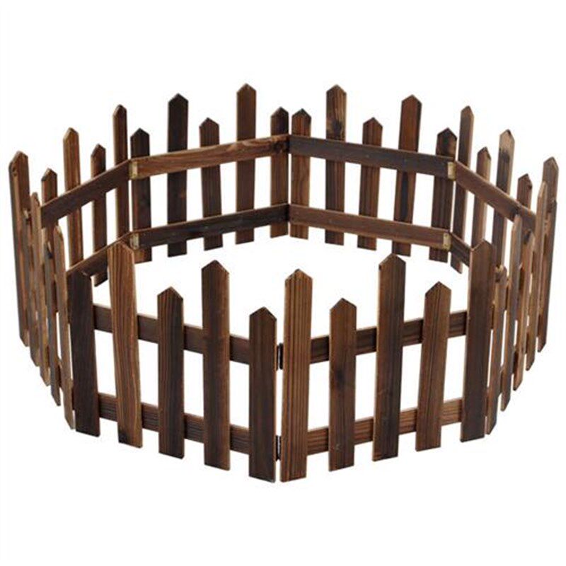 实木围栏圣诞树装饰用品摆件室内木头护栏白色原木色栅栏橱窗围挡