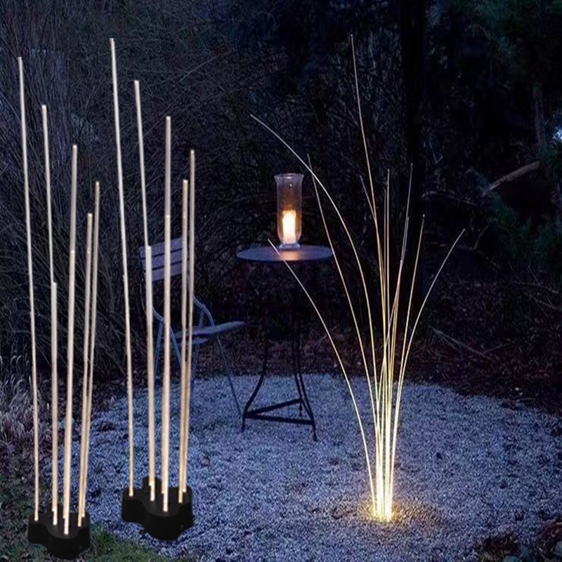 led光纤芦苇灯创意庭院灯户外公园别H墅景观装饰灯园林亮化草坪灯