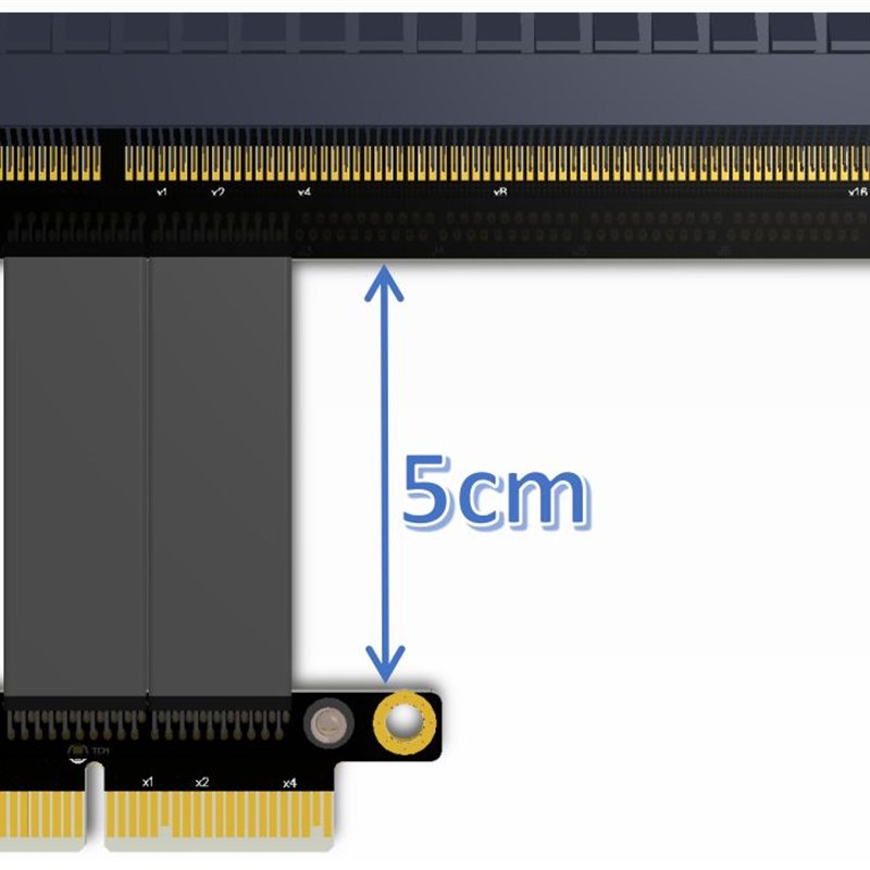 PCI-E x4延长线转接线 x16 16x 4x PCIe3.0高速稳定 可转向加长1U