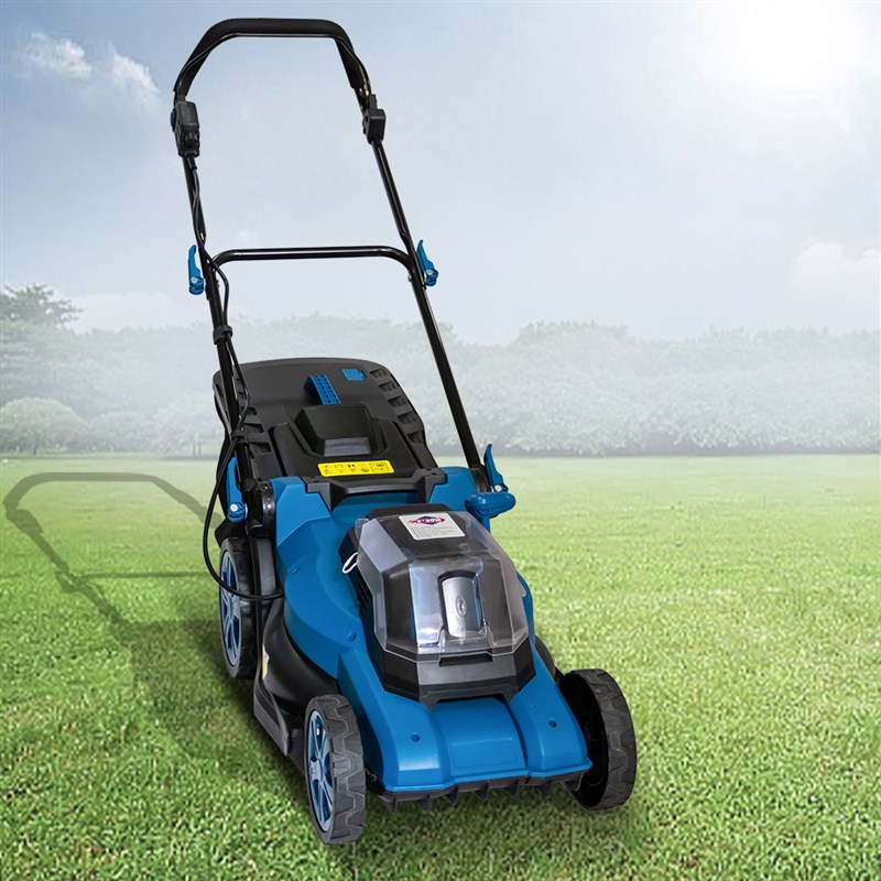 厂家直发充电式手推草坪机 小区绿化草坪修剪机 果园碎草除草机
