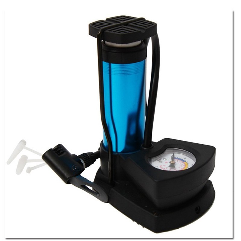 高压便携迷你式脚踏打气筒 自行车山地电动公路单车脚踩气筒