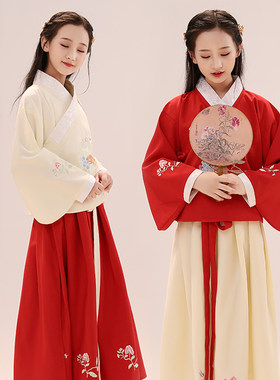 女童汉服古装复古童装2024秋冬款加厚中国风超仙演出服装儿童唐装