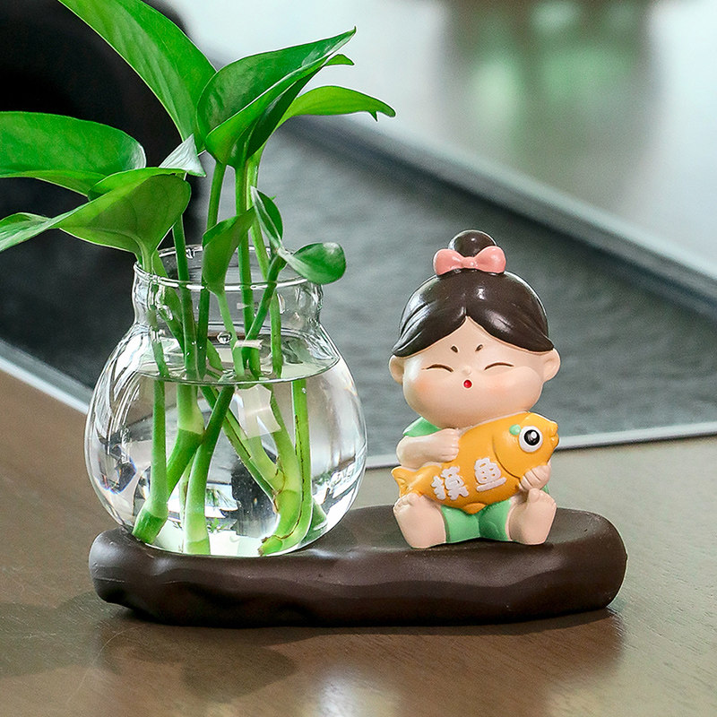 可爱趣味唐仕女电视柜装饰品家居水培花瓶卡通办公室桌面创意摆件,家居饰品,装饰摆件,淘宝优惠券,粉丝福利购,淘宝优惠卷