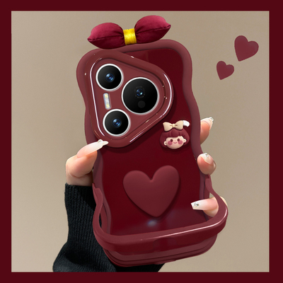 适用华为P系列爱心女孩手机壳