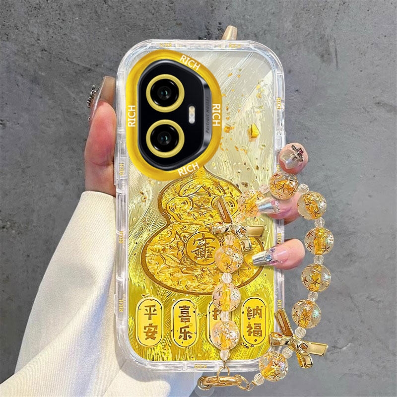 适用招财葫芦荣耀300Ultra手机壳honor200发财100手链90GT黄金80se女70pro+防摔60保护套50羽纱30青春版男20s