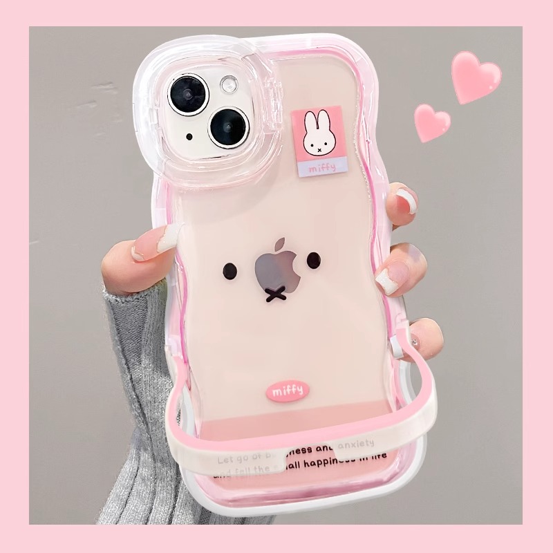 适用米菲兔兔苹果16手机壳iPhone15promax可爱14plus少女心13带支架12防摔11保护套xs卡通xr新款xsmax小清新