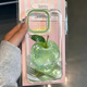 水晶青苹果适用苹果16E手机壳iPhone15promax新款 14plus防摔13mini保护套12女11男8透明7超薄xsmax全包xr硅胶