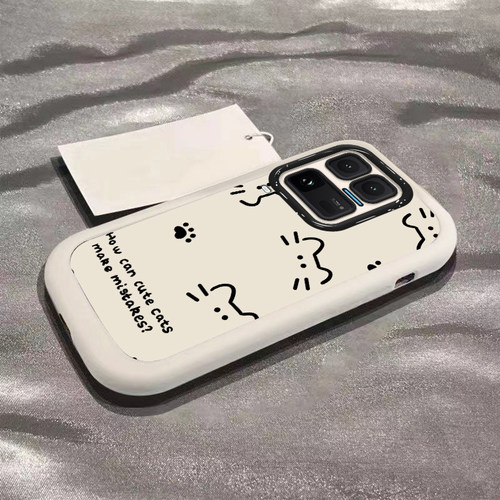 适用IQOO系列线条猫咪手机壳