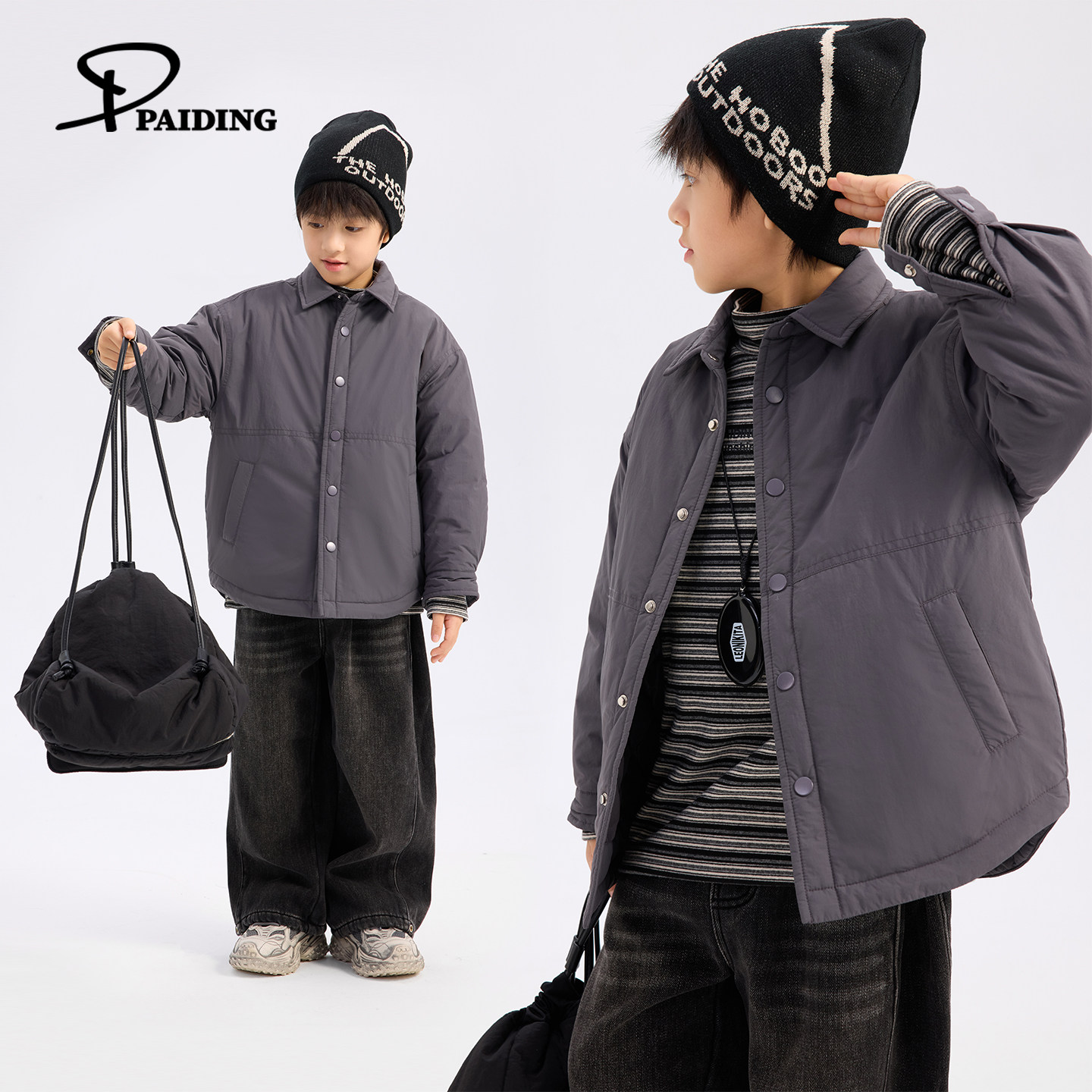 派町童装男童棉服2025冬季新款休闲防风外套大童儿童韩版上衣保暖