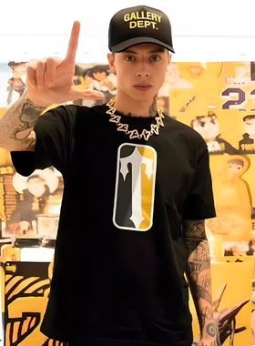 潮牌Trapstar双面图案短袖T恤CentralCee同款Drill DRip风格穿搭