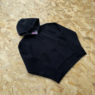 Corteiz 新款 JACQUARD  ZIP HOODIE 男女款后背提花拉链针织开衫