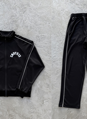 Corteiz 春秋立领运动套装男女 ARCH TRACK SET- BLACK 宽松休闲