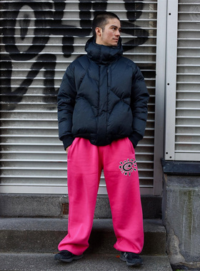 adwysd太阳卷直筒休闲运动卫裤Top质量街头拉链加厚阔腿男女同款