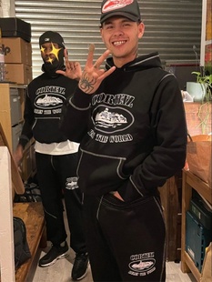 Corteiz hoodie恶魔岛明线嘻哈帽衫卫衣流行时尚套装欧盟尺码UK