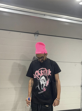 SYNA world 惊叫双面印花T恤Centralcee个人品牌Drill高质量短袖