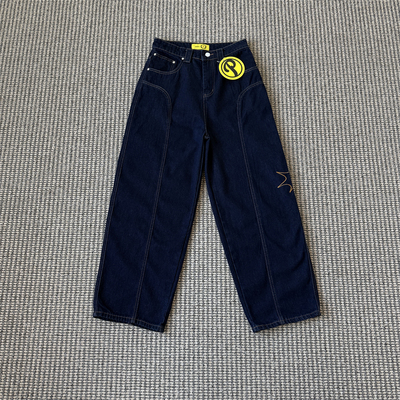 Protect休闲阔腿高品质牛仔裤