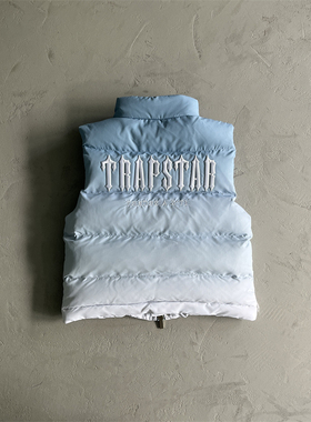 Trapstar Decoded Gilet Blue Gradient男士解码刺绣马甲Vest原创