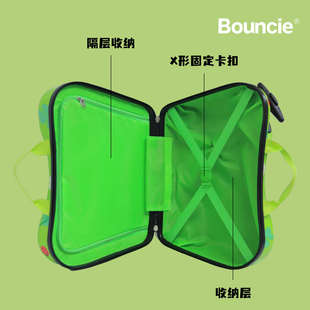 bouncie儿童行李箱可坐骑女可登机旅行箱男童宝宝18寸骑行拉杆