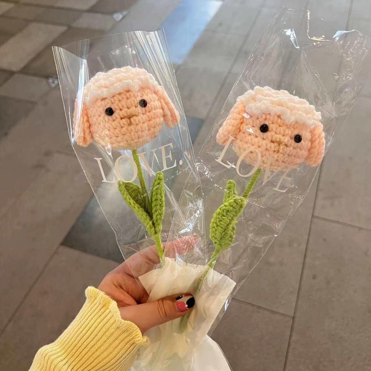 手工diy编织猪猪花束材料包自制钩织棉毛线可爱成品送女友礼物