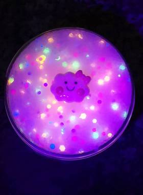 2025荧光拉丝泥夜光泥蚕丝泥diy史莱姆水晶泥slime彩泥黏土直销