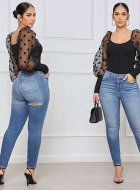 2024t恤女辣妹上衣修身女装设计感货源小坑条布衣服women clothes