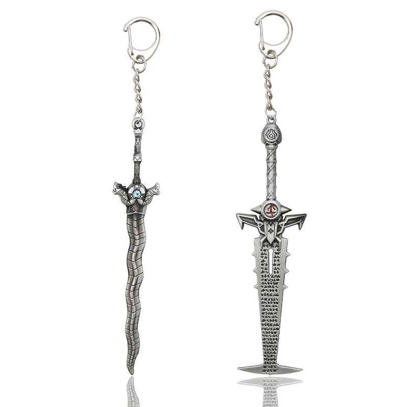 寻龙传说毁灭战士永恒武器模型蛇形剑裁决剑金属钥匙扣挂件现货