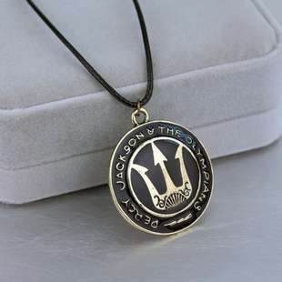 欧美电影周边饰品珀西·杰克逊和闪电窃贼项链复古创意三叉戟吊坠