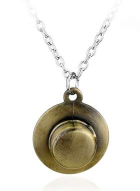 欧美动漫周边饰品OnePiece海贼王萨博帽子吊坠项链WISH热销