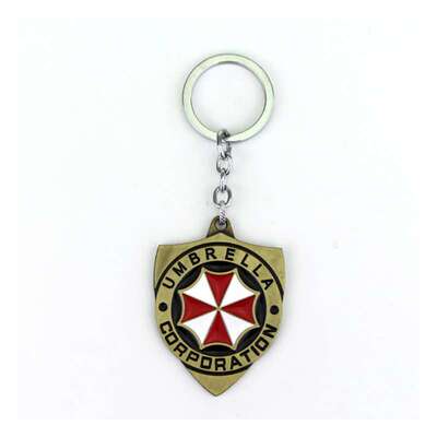 欧美电影周边饰品ResidentEvil生化危机保护伞造型合金钥匙扣