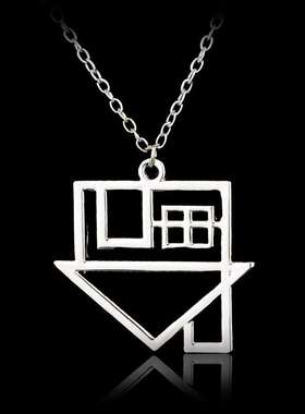 欧美流行饰品摇滚乐队TheNeighborhood镂空房子标志吊坠项链