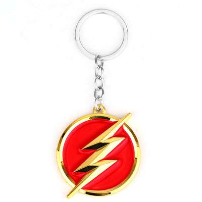 TheFlash闪电侠闪电标志钥匙扣金属汽车配件挂饰品小礼品