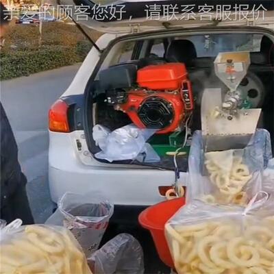 两粒电动杂HEH粮膨品化机相电 整玉米膨化机 家用小型食空心棒机1