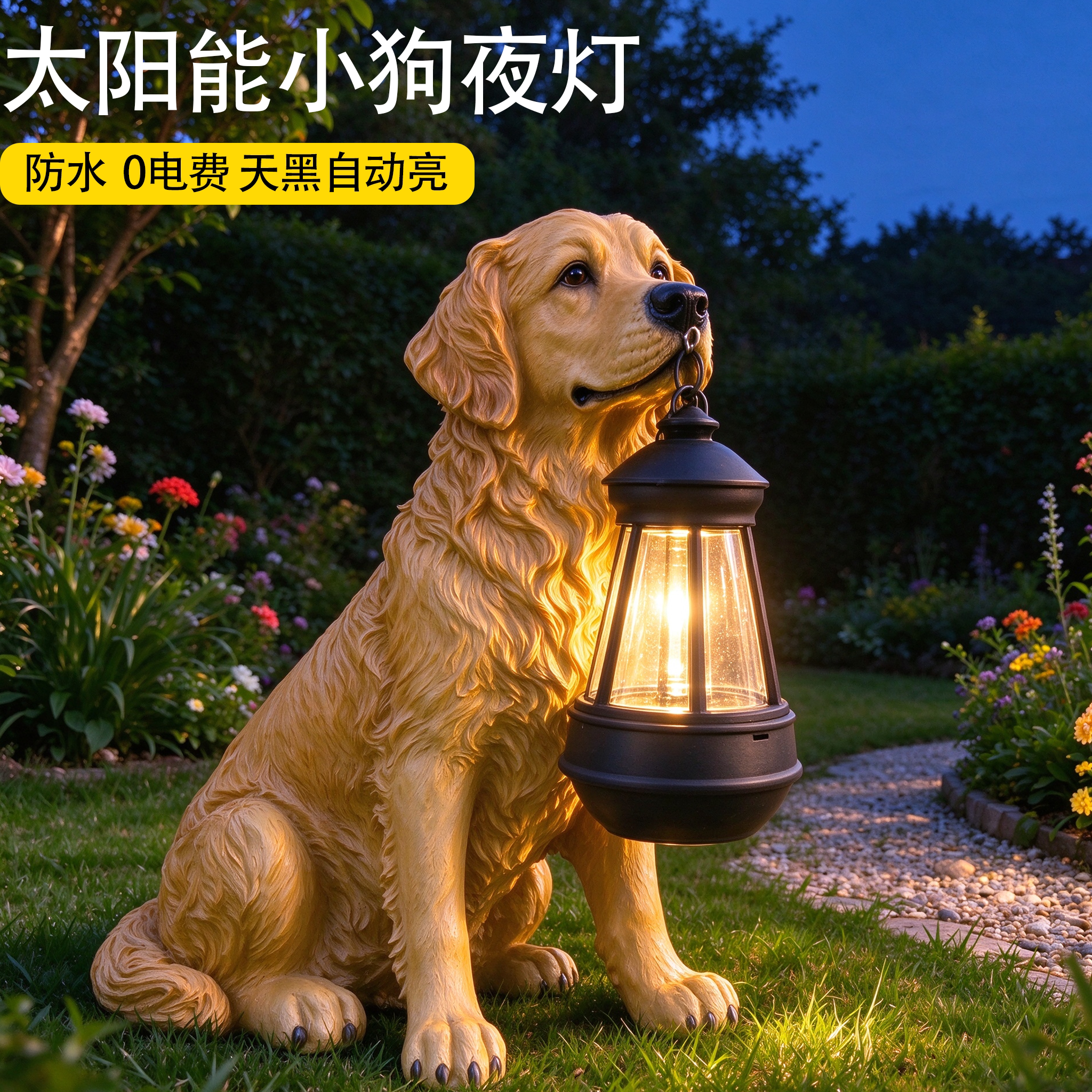 太阳能户外防水庭院动物草坪灯