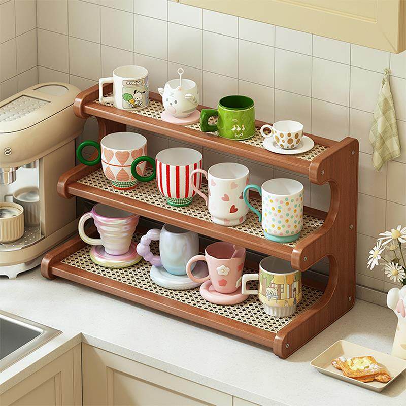 多层杯架覆古中式桌面水杯摆放架分层置物架台面咖啡杯收纳展示架,家庭/个人清洁工具,杯架,淘宝优惠券,粉丝福利购,淘宝优惠卷