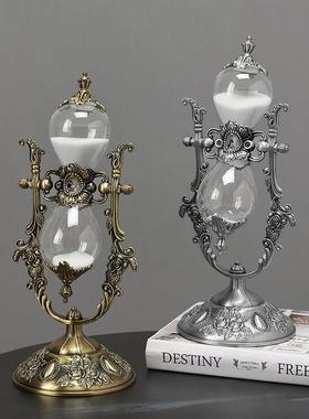 复古创意金属沙漏计时器家居客厅工艺品装饰摆件送男生女友礼品