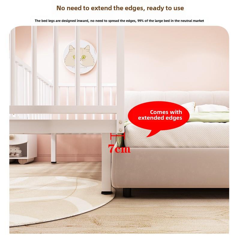 铁艺拼接床婴儿小床男孩女孩加宽大床边床单人床公主儿童床带护栏