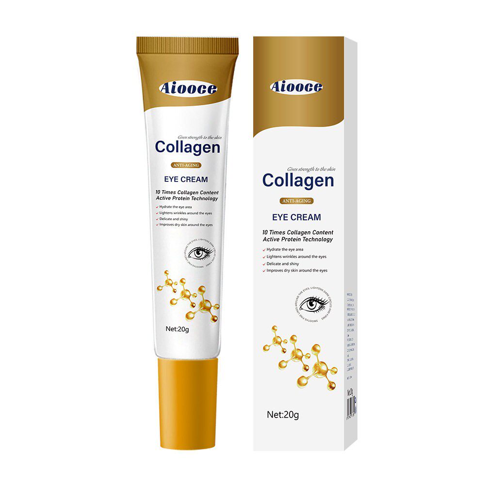 aiooce骨胶原抗皱眼霜 滋润补水眼周护理Eye cream护肤品