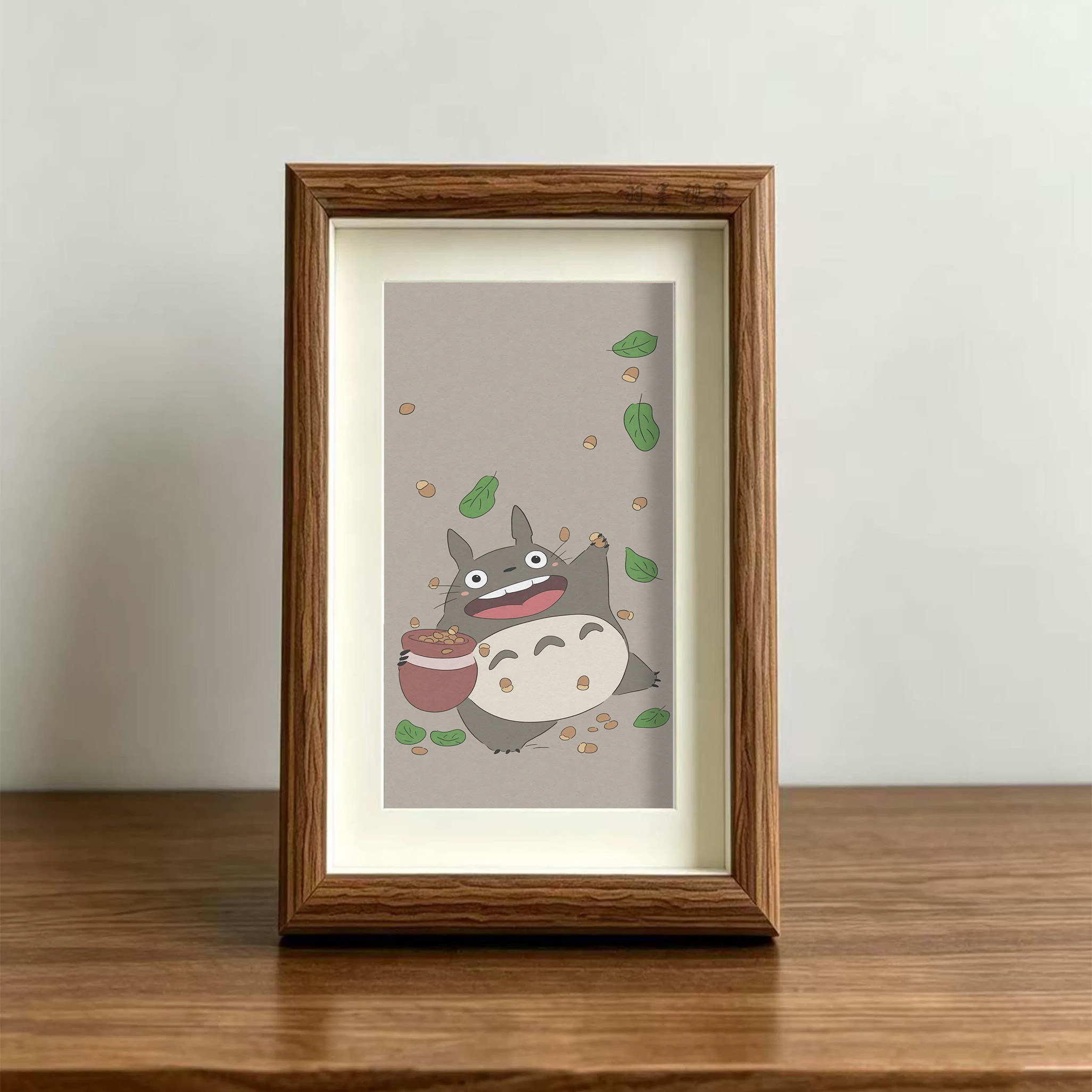 ins风可爱龙猫动漫插画印刷画相
