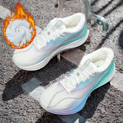 李宁青蓝计划加绒赤兔8pro碳板跑步鞋棉鞋跑鞋有声音学生竞速运动