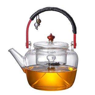 围炉煮茶玻璃提j梁壶加厚蒸茶壶煮茶壶电陶炉壶家用烧水壶泡茶壶