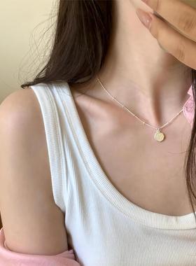 闺蜜款不掉色百搭爱心项链ins网红同款小众高级感轻奢简约锁骨链