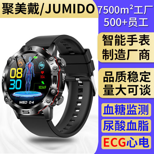 ET482智能手表户外运动AMOLDE高清ECG蓝牙通话心率血压表盘