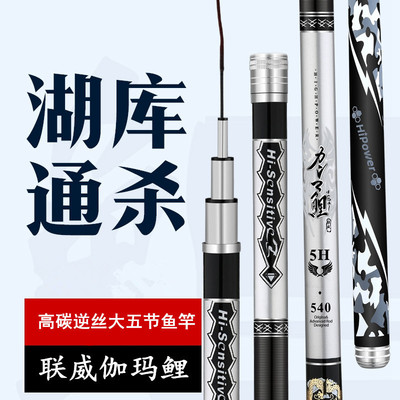 伽玛28调偏19调5H台钓竿高碳鱼竿10米钓渔杆渔具肃宁鱼竿维修