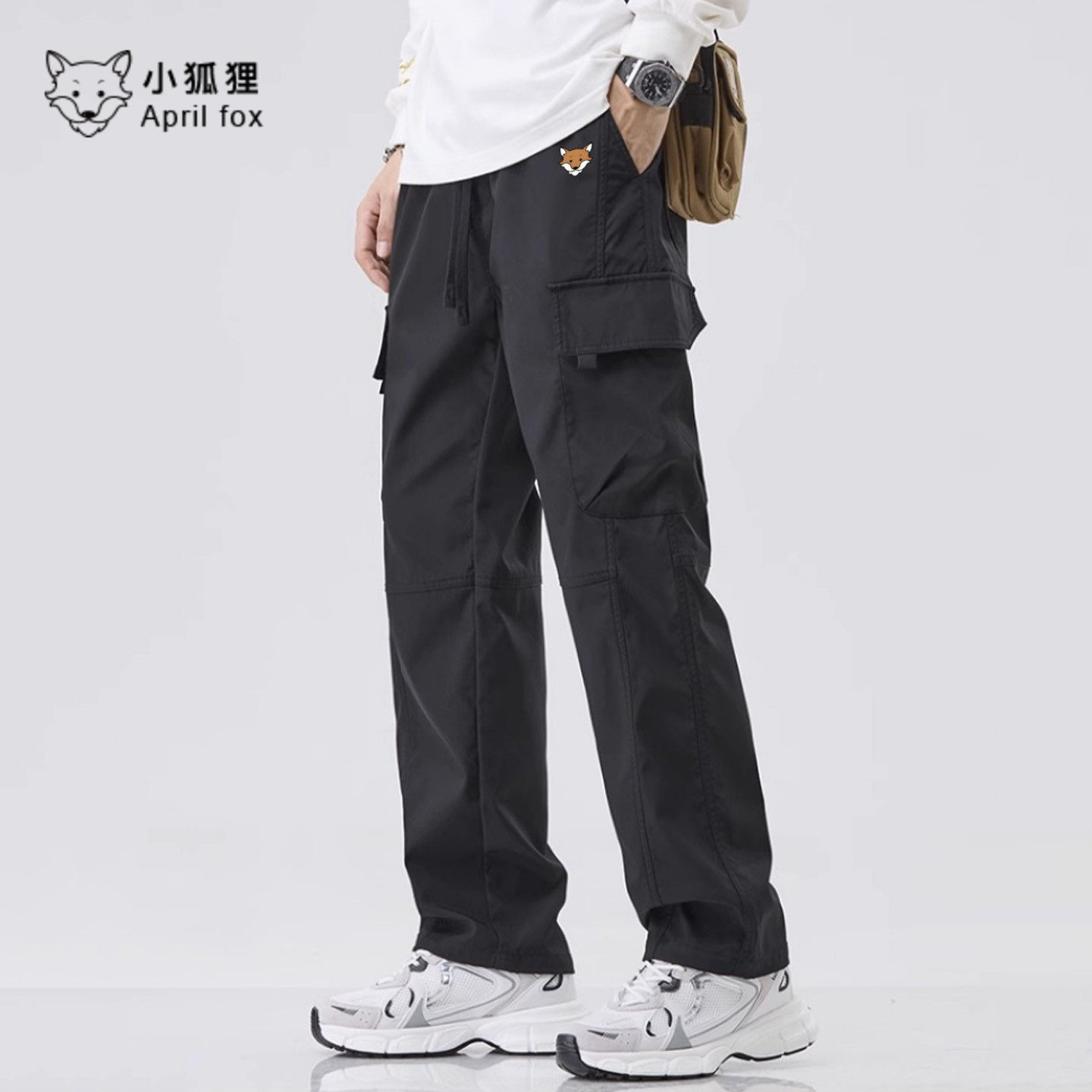 英国小狐狸加绒工装裤男冬季加厚直筒男裤2025新款男款黑色休闲裤,男装,休闲裤,淘宝优惠券,粉丝福利购,淘宝优惠卷