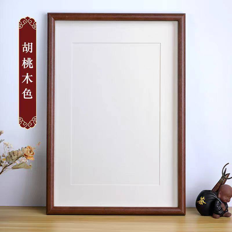 定作任意尺寸字画国画装裱相框实木照片画框十字绣框工厂厂家包邮