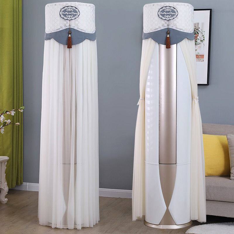 高颜值空调罩圆柱柜机防尘罩立式通用圆形顶盖布罩