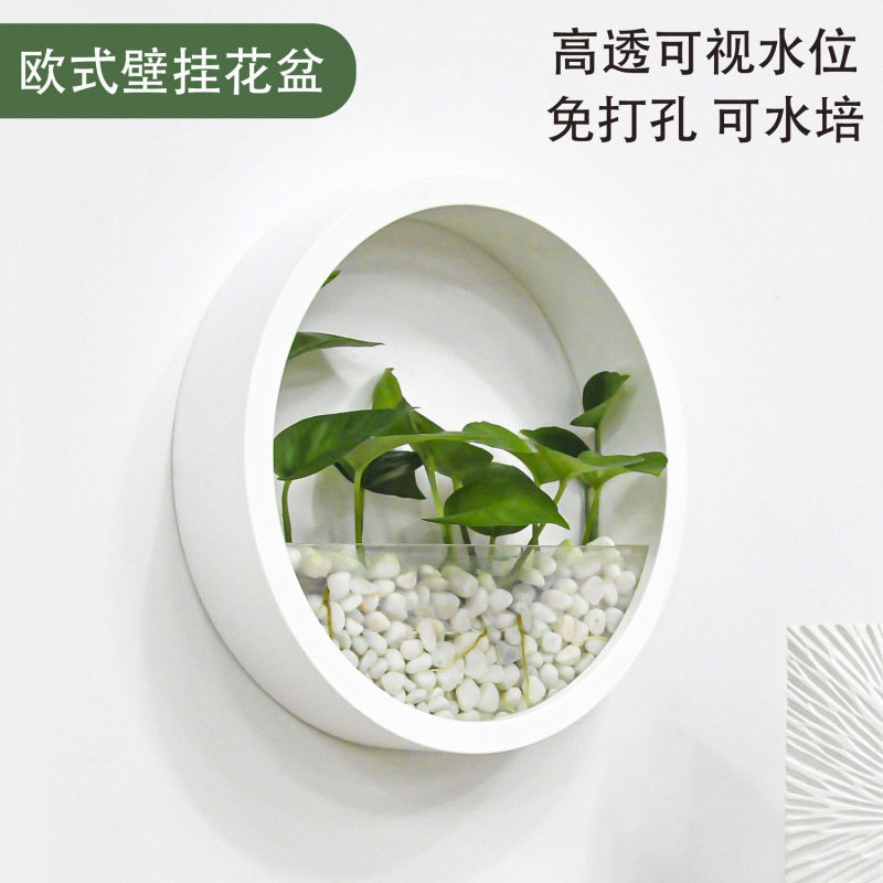 壁挂花盆壁挂式水培养绿萝室内墙面墙壁个性北欧简约餐厅装饰花篮