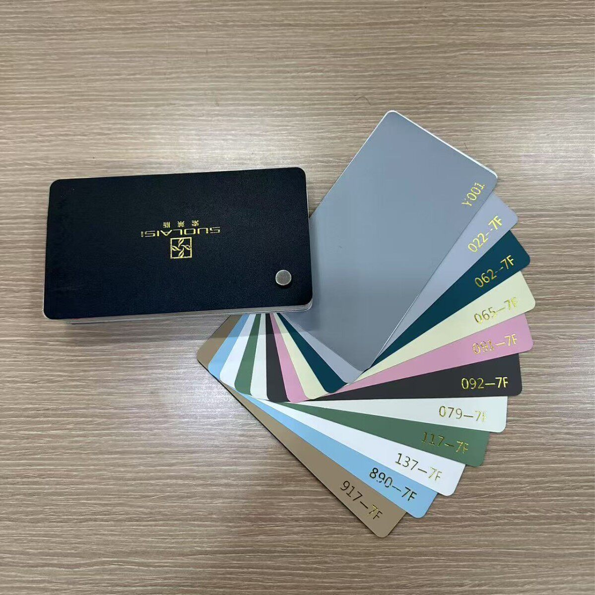 全套索莱斯色卡PVC木纹封边条家具木板热熔自粘免漆板免胶木工